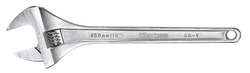 WESTWARD 31D027 ADJ. WRENCH,CV STEEL,CHROME,24"