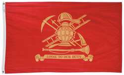 NYLGLO 379327 FIREMAN FLAG 3X5 FT NYLON