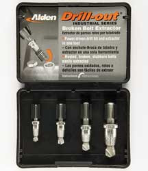 ALDEN 4017P DRILL/EXTRACTOR SET 4 PC 1/4-1/2 IN CAP