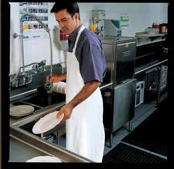 ANSELL 56-800 BIB APRON,WHITE,45 IN. L