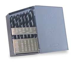 CHICAGO-LATROBE 57712 JOBBER DRILL SET 21 PC HSS 118 DEG