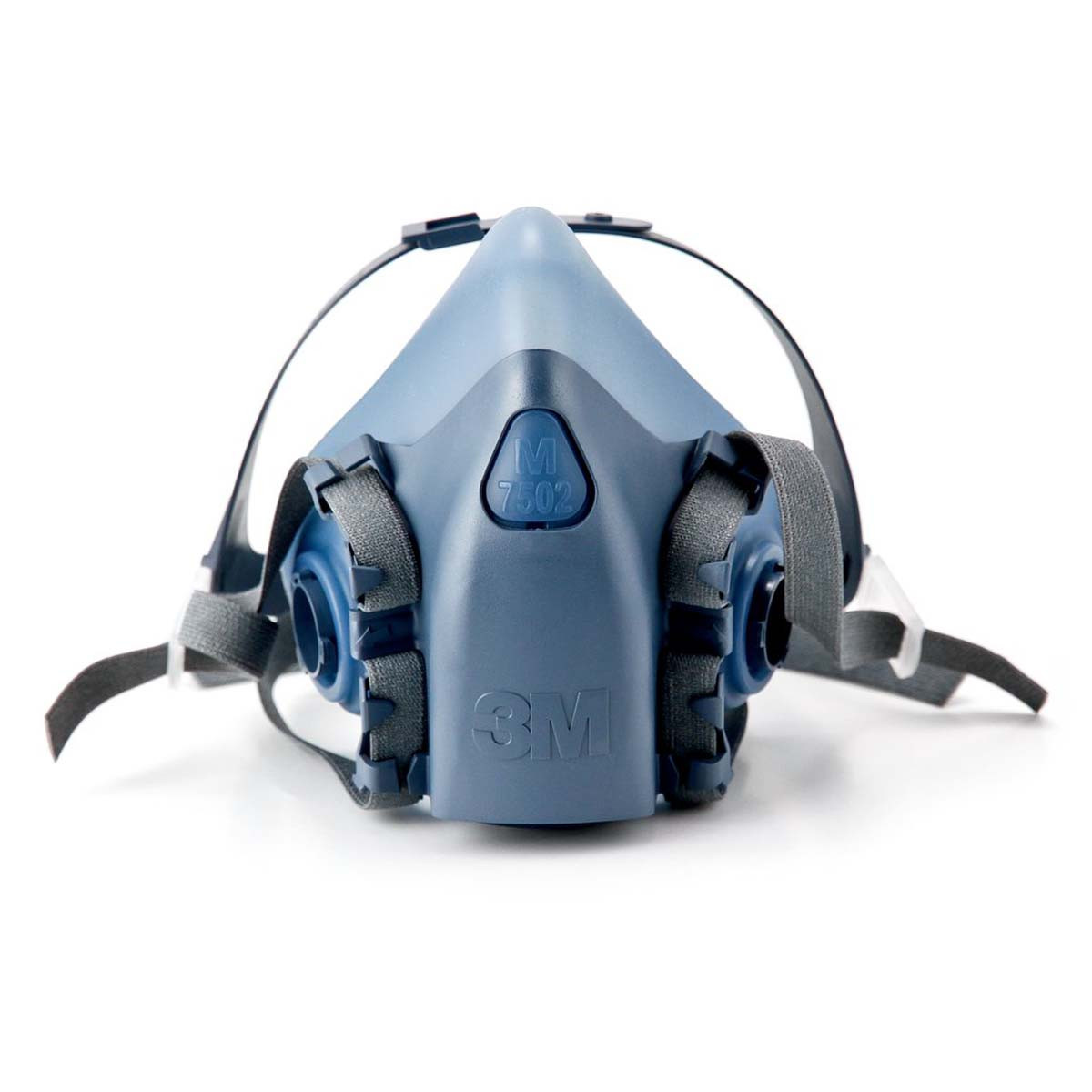 3M 7502 HALF MASK RESPIRATOR,SILICONE,BLUE, GRAY
