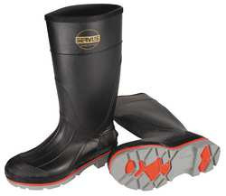HONEYWELL 75108/11 RUBBER BOOT,MEN'S,11,KNEE,BLACK,PR