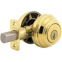 KWIKSET CORPORATION 985 3 SMT CP 2-CYL DEADBOLT SMT BRT BRASS