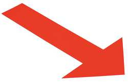 MIGHTYLINE ARROW10R IND FLOOR TAPE MARKERS ARROW RED PK 50
