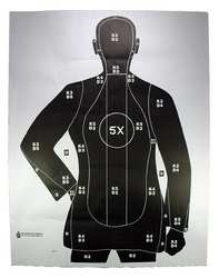 LE TARGETS B-21X BLACK-100 POLICE TRAINING SILHOUETTE TARGET PK100