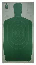 LE TARGETS B-27S GREEN-100 SILHOUETTE TARGET PK100