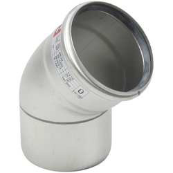 BLUCHER B3-45-316 45 ELBOW, SS, 3 IN, SOCKET X PUSH FIT