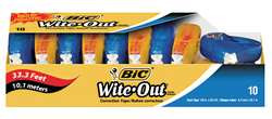 BIC CORPORATION BICWOTAP10 CORRECTION TAPE,WHITE,PK10