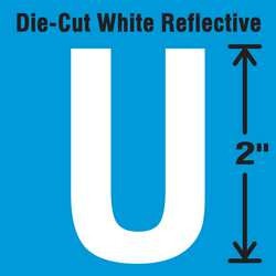STRANCO INC DWR-2-U-5 DIE-CUT REFLECTIVE LETTER LABEL U PK5