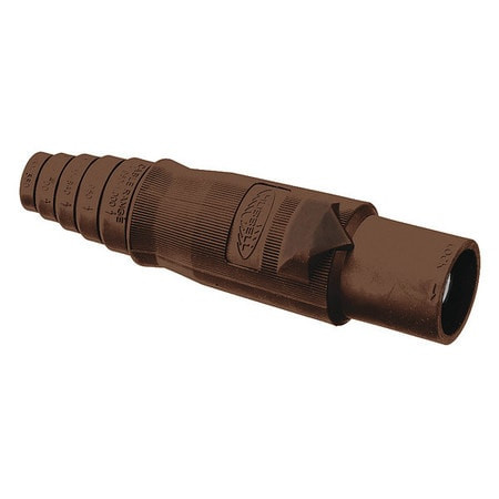 HUBBELL HBLMBBN SINGLE POLE CONNECTOR MALE BROWN