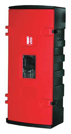 FLAMEFIGHTER JBWE95 FIREEXT.CABINET,BLACK;RED,POLYETHYLENE