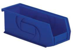 LEWIS BINS PB104-4 Blue HANG AND STACK BIN 4-1/8 IN W 4 IN H