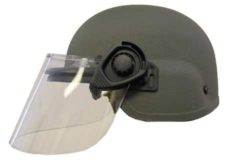 UNITED SHIELD PST SC650-IIIA-ODSM-DK5H150S FACE SHIELD OD GREEN SMALL SHORT