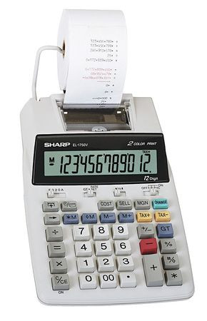 SHARP ELECTRONICS SHREL1750V LCD PRINTING CALCULATOR