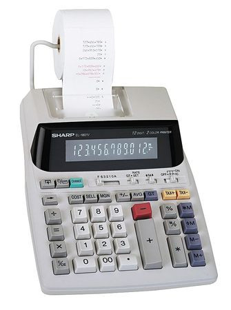 SHARP ELECTRONICS SHREL1801V PRINTING CALCULATOR,7.63" W,2" H