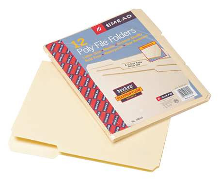 SMEAD MANUFACTURING CO. SMD10510 FILE FOLDERS HEAVY-DUTY LTR MANILA PK12