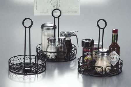 AMERICAN METALCRAFT WBCC6 RACK CONDIMENT 6-1/2" BLK IRON