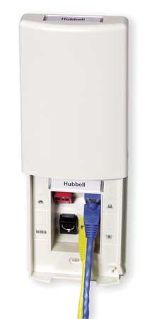 HUBBELL TPF1OW WALL PLATE 4PORT 1GANG