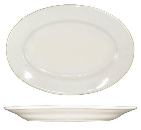 ITI RO-13 PLATTER 10-3/8X7-1/4 AMERICAN WHITE PK12