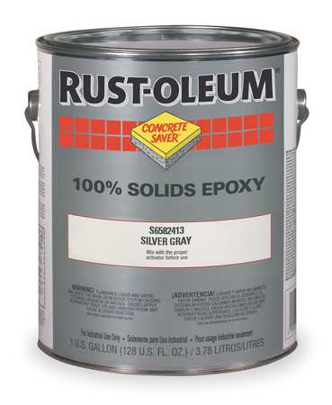 RUST-OLEUM S6582413-6H060 6500 EPOXY FLOOR COATING SILVER GRAY 1G
