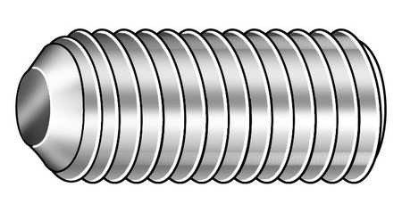 MICRO PLASTICS 010632T025-4FXJ8 SOCKET SET SCREW FLAT 6-32X1/4 PK 50