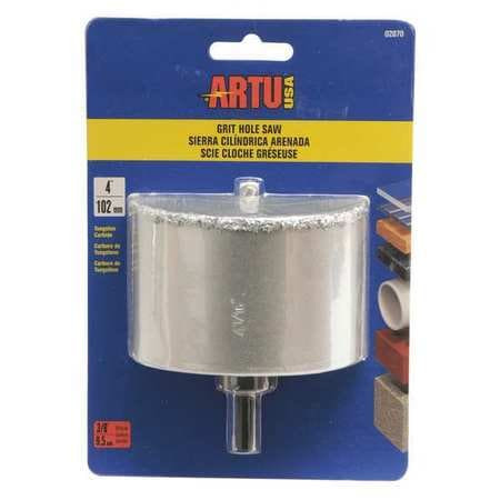 ARTU 02870 HOLE SAW TC GRIT 4IN W/ARB&BIT
