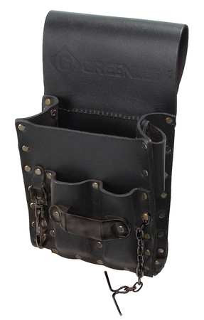 GREENLEE TEXTRON 0258-13 TOOL POUCH LEATHER 5 POCKET