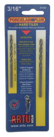 ARTU 01430 3/16 PORCELAIN TILE BIT/PILOT