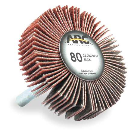 ARC ABRASIVES 11299 FLAP WHEEL,AO,2X1-1/2X1/4 IN SHANK,60G