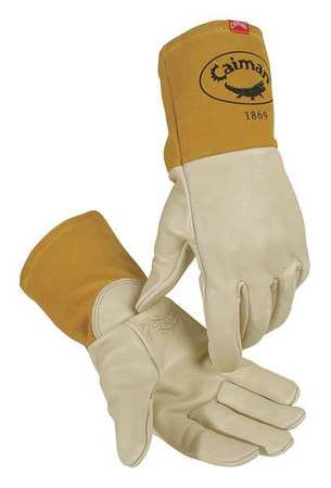 CAIMAN 1869-4 G6141 GLOVE WELDING 13 IN L TAN AND GOLD