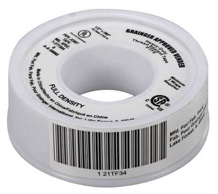 GRAINGER GLOBAL SOURCING 21TF34 SEALANT TAPE 1/2 X 260 IN