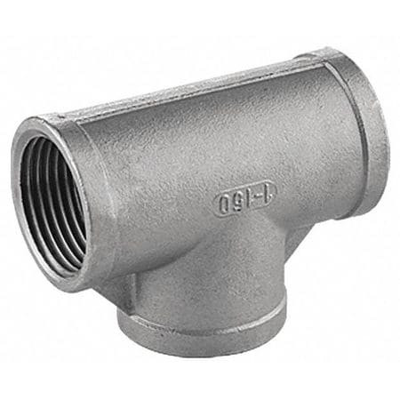 GRAINGER GLOBAL SOURCING 2TY22 TEE 1-1/4 IN THREADED 316 SS