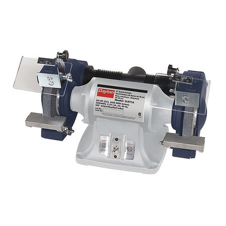 DAYTON 2LKT1 BENCH GRINDER,8",36/60 GRIT,3/4HP