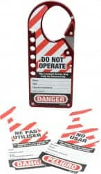 MASTER LOCK 427 7"X2-7/8" LABELLED SAFETY LOCKOUT HASP R