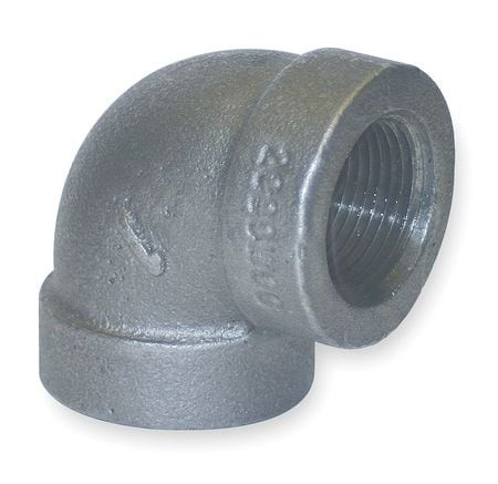 GRAINGER GLOBAL SOURCING 1LBG7 ELBOW 90 DEG GALV MALLEABLE IRON 1/2 IN
