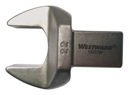 WESTWARD 19ZC98 TORQUE WRENCH HEAD OPEN END 22MM
