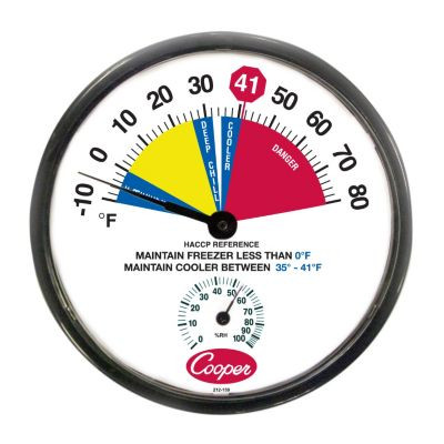 COOPER ATKINS 212-159-8 THERMOMETER WALL FREEZE & COOLER