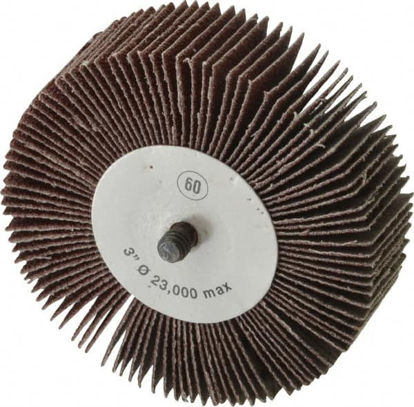 CGW ABRASIVES 41005 FLAP WHL,3X1X1/4-20,A/O,60G