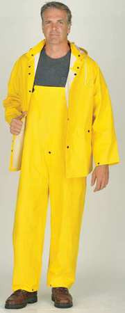 MIK 35100-XL 3 PIECE RAINSUIT DETACH HOOD YELLOW XL