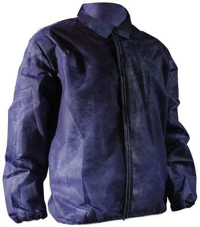 CELLUCAP 6512EBHLX LAB JACKET POLYPROPYLENE BLUE XL PK50