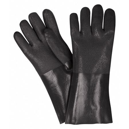 MCR SAFETY 6514SJ BLACK, DOUBLE DIP, TEXTURED, 14