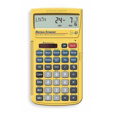 CALCULATED INDUSTRIES 4019 MATERIAL ESTIMATOR CALCULATOR