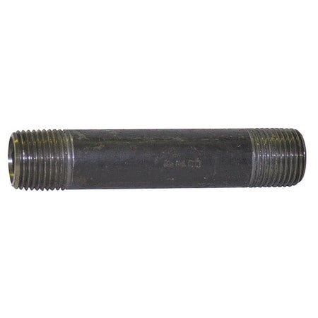 GRAINGER GLOBAL SOURCING 5P687 BLACK PIPE NIPPLE THREADED 1X3 IN
