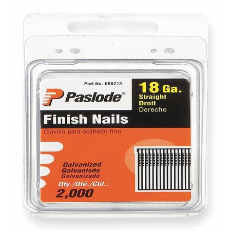 PASLODE 650215 BRAD NAILS, 18 GAUGE GALVANIZED, 2-IN., 