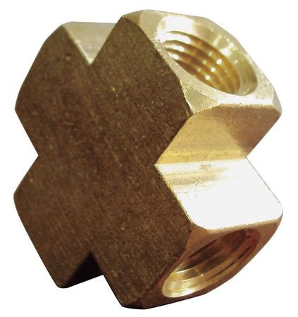 GRAINGER GLOBAL SOURCING 6AYY8 BRASS CROSS 1/4 IN FNPT