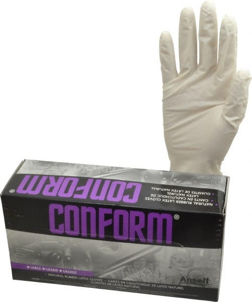 ANSELL 69-210-L 516706 LRG DISPOSABLE-NAT LATEX 100 GLVS