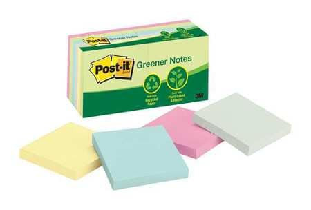 3M OFFICE SUPPLIES (OFSD) 654-RP-A RECYCLED STICKY NOTES 3X3 HELSINKI PK12