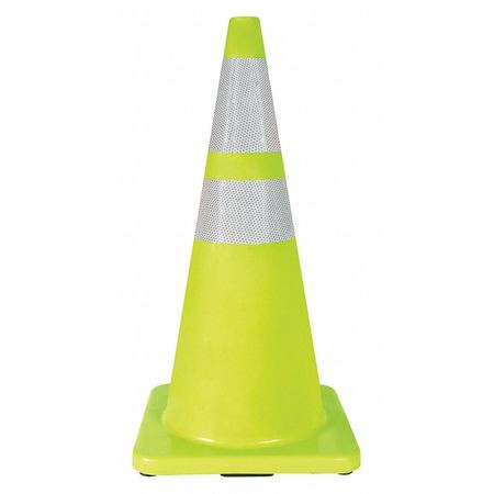 GRAINGER GLOBAL SOURCING 6FHA7 TRAFFIC CONE 28 IN.FLUORESCENT LIME