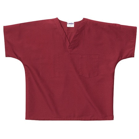 LANDAU 7502RWPMED SCRUB SHIRT M WINE UNISEX